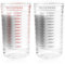 Vasos medidores de vaso de chupito, 2 vasos medidores de vidrio de 120 ml, vaso medidor, vaso medidor, vaso medidor, vaso medidor, vaso de chupito con báscula para fiestas, cocina y bar