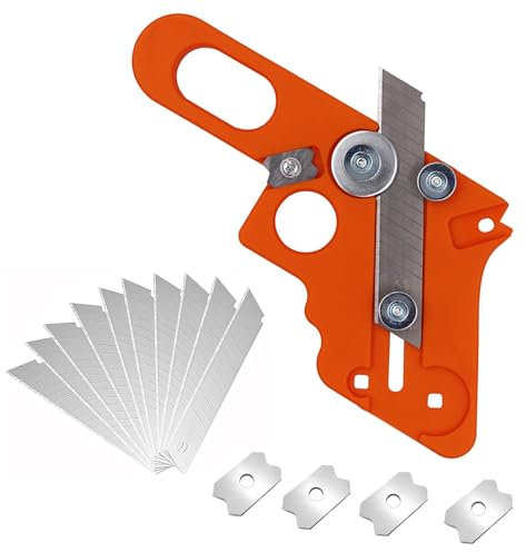 Edge Banding Trimmer Tool - Veneer Cutter with 10 Blades & 4 Circular Scrapers - Woodworking Hand Trimming Tool for Efficient Edge Banding