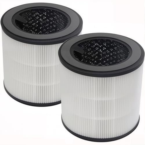 2 Stück HEPA Filter Kompatibel mit Philips 800 Serie Luftreiniger, AC0820/10 AC0820/30 AC0830/10 AC0819/10, Ersatz FY0293/30 & FY0194/30 H13 True HEPA Filter und Aktivkohlefilter, Teilenummer FY0293