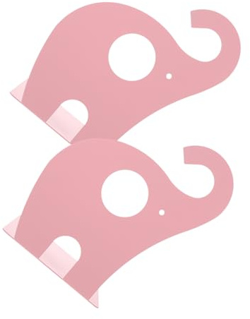 OSALADI 1 Par sujetalibros de Elefante sujeta Libros estanterias Soporte Estante sujeta de Metal organizadores de de Mesa Accesorio de Rosa