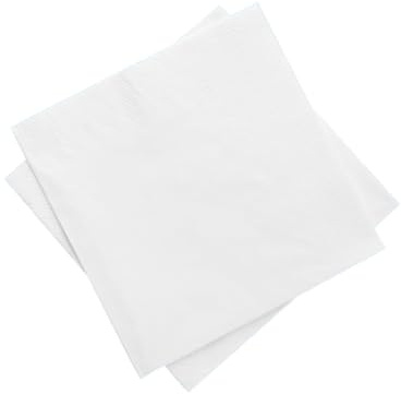 2000 Tissue Servietten Cocktailservietten 24x24cm 1/4 Falz (auf 12x12cm) 2-lagig weiß für Café, Bar & Restaurant