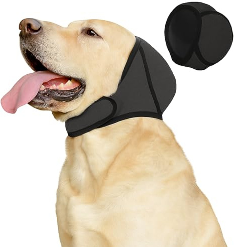 AkoSlale Cache-oreilles apaisant pour chien avec réduction du bruit – Casque apaisant pour l'anxiété pour le toilettage, le tonnerre, les feux d'artifice et le bain – Cache-oreilles anti-bruit pour