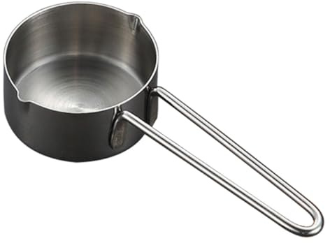 WEKADRIN Misurini la Cottura al Forno in Acciaio Inox 60 Ml, Tazze di Misurazione Americane Riutilizzabili con Manico Ergonomico, Set di Cucchiai Dosatori per Cucina, Bar e Viaggi
