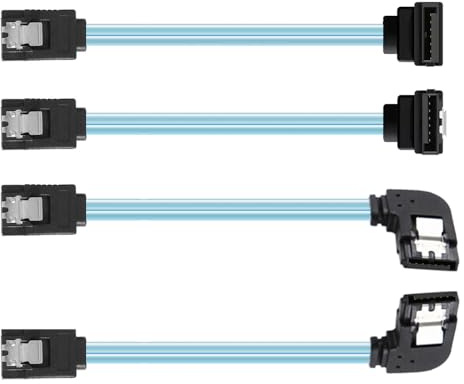 xiwai Câble de données interne 4 SATA vers disque cible 4 SATA 7 broches, coudé à 90 degrés, 6 Gbit/s, 25 cm