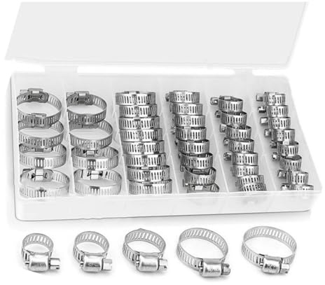 Assortiment de colliers de serrage en acier inoxydable de type lourd pour tuyaux de plomberie, réparation automobile, colliers de serrage de qualité professionnelle