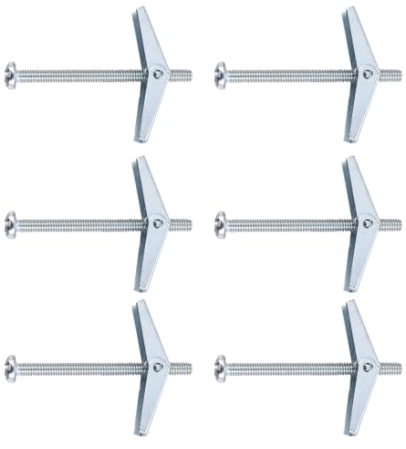 Hemobllo 10pcs M4x50 Pan Head Compound Groove Carbon Steel Self Drilling Expansion Screws with Cross Slot for Drywall Anchors Suitable for Wall and Furniture Fixing