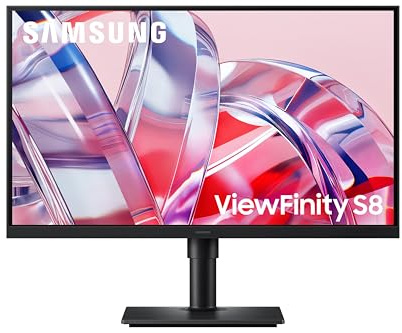 Samsung Viewfinity S80H 32 4K 3840x2160 VA Monitor, HDR10, HDMI, Displayport, USB 3.2, Height Adjust, Eye,Saver Mode, LS32H804EAUXXU