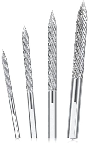 Jnchdghwa 4PCS Tire Reamer Drill Bit 3mm 4.5mm 6mm 8mm Tire Repair Carbide Burr Drill Bit Tyre Patch Plug Cutters Wire Cutter for Cars Motorcycles Trucks