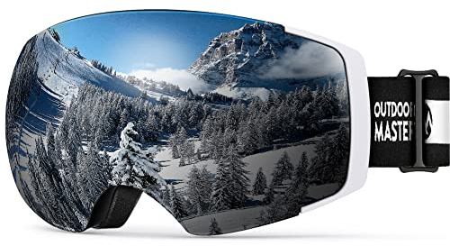 OutdoorMaster gafas de esquí PRO - Lente intercambiable sin marco 100% Protección UV400 Gafas Ski Snowboard for Mujer & hombre