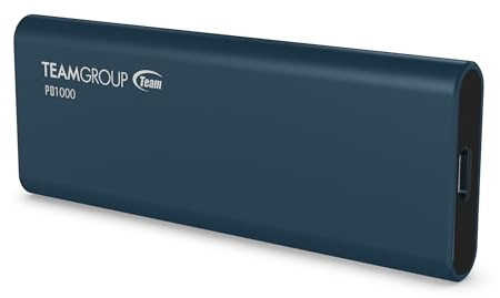TEAMGROUP PD1000 - Unidad de estado sólido externa portátil de aluminio de 2 TB, lectura de hasta 1000 MB/s, USB-C, USB A 3.2 Gen 2, impermeable, a prueba de polvo (IP68), a prueba de golpes