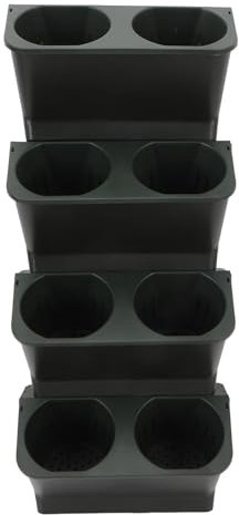 Dioche Macetero Vertical para Jardín, Duradero y Resistente Al óxido, para Interiores y Exteriores, Contenedor de Flores Verde para Pared Vertical para Jardín, Balcón, Decoración del