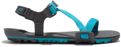 Xero Shoes Women's Z-Trail EV Barefoot Hiking Sandal, Lake Blue/Asphalt, 9