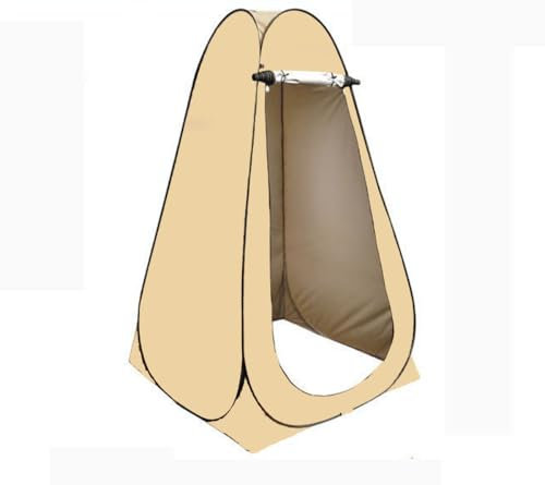 Pop Up Duschzelt Camping Toilettenzelt Umkleidezelt Tragbar Sichtschutz Zelt für Outdoor Wandern Strand (Kaffeefarbe)