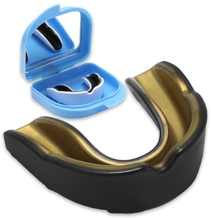 D Lolylad Mundschutz Kinder und Erwachsene, Zahnschutz Kampfsport Boxen Mouth Guard mit Spiegelbox für MMA, Hockey, Football, Lacrosse, Kickboxen, Rugby (5-8 Jahre)