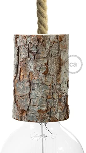 creative cables - Kit portalampada E27 in Corteccia Versione Small - Corteccia
