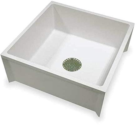24 in W x 24 in L x 10 in H, Fiberglass, Mop Sink