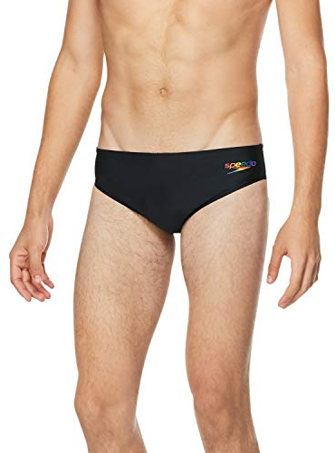 Speedo Herren Swimsuit Brief Endurance+ The One Graphic Badeanzug, Pride Anthrazit, 26