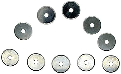 10 Stück 18 mm Rollschneider-Klingen am besten für Bastler, Quilter, Sammelalben, super scharf für saubere Schnitte, Rollschneider-Klingen 18 mm, Rollschneider für Stoff