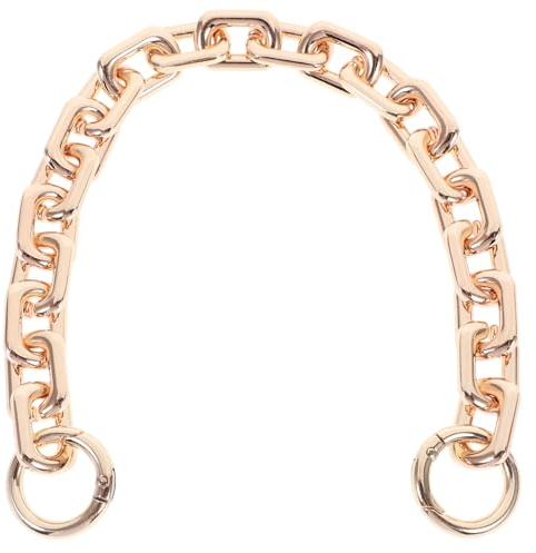 Light Golden Bag Chain Chunky Bag Strap Short Bag Purse Strap Handle with Lobster DIY Handbag Chain Strap