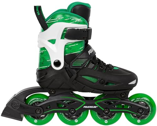 Powerslide Universe 940690 Inline Skates 4 W Green Adjustable for Children ABEC 7 Bearings