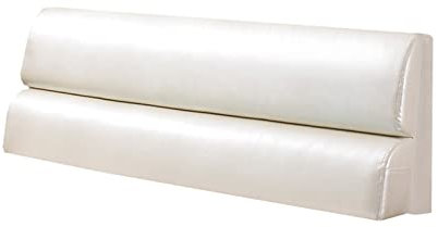 Kopfbrettkissen Leder Gepolsterte Wandkissen Feste Farbkissen Großer Bolsterpolster Keilkissen Mit Abnehmbarer Abdeckung Für Tagesbettbank,A,with headboard 74.8/190cm