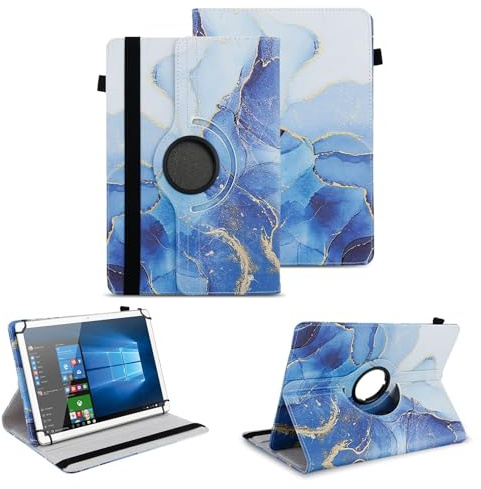 NAUC Tablet Schutzhülle kompatibel mit Blackview Tab 80 / Tab 70 10.1 Zoll Hülle 360 Grad Drehbar Tasche für Tablets ultradünne Kunstleder Tablethülle Standfunktion Case, Farben:Motiv 18