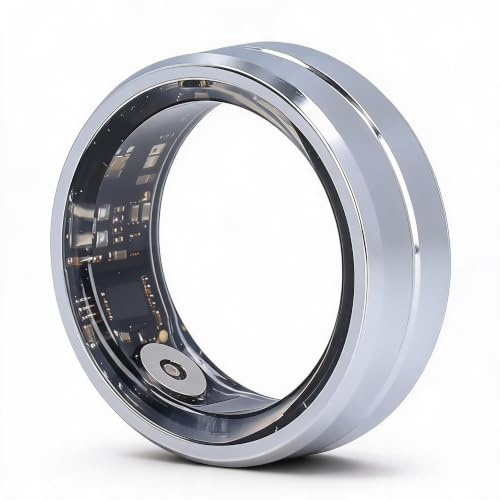 Smart Health Ring, IP68 Waterproof Bluetooth Fitness Tracker, Rechargeable Pedometer Ring, Ideal for Women Men Daily Health Tracking