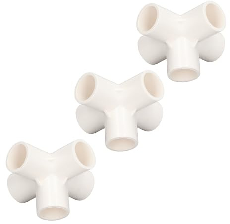 Conector De Tubería De Pvc De 25 Mm 10 Piezas Conector De Tubería De 5 Vías Accesorio De Tubería De Codo De Pvc De 25 Mm Para Muebles Tienda De Invernadero Conectores De