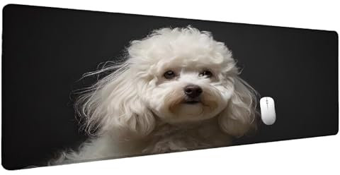 Weiß Mauspad Groß Mousepad XXL 1000x500mm Schwarz Mauspad Gaming Zubehör Gadgets, Desk Mat Schreibtisch Deko Schreibtischunterlage, Spezielle Oberfläche Wasserdicht Maus Pad Rutschfeste Gummibasis S-3