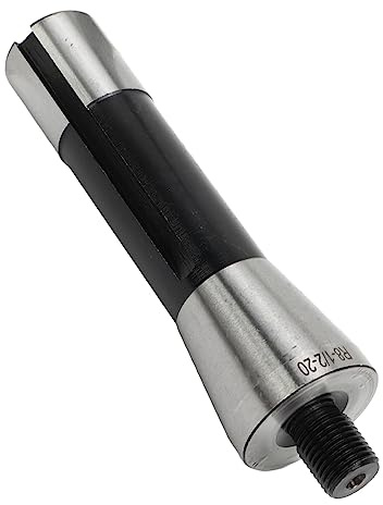 Juroupi R8 Shank to 1/2in Threaded Drill Chuck Arbor Manganese Steel 20mm Length R8 Shank Mill Arbor Adapter