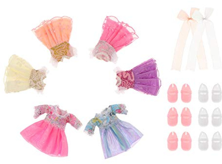 Puppenhaus Modern Outfits Miniatur 1:12 Puppen Kleidung Set mit Schuhen Style 3