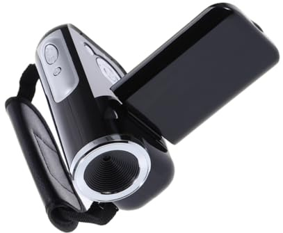 Operitacx Videocamera Digitale Portatile 16mp Mini Schermo 2 Pollici per Vlogging, Alimentazione a Batteria Aa, Compensazione Esposizione Regolabile, per Registrazioni e Selfie All’aperto