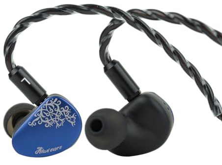 Linsoul Kiwi Ears Cadenza II In Ear Monitor con Driver in Titanio da 10 mm, Cuffie IEM con Cavo con KARS 2.0, Equilibrio Tonal Preciso, Piastra Frontale in Alluminio CNC (Blu, 3,5 mm senza Mic)