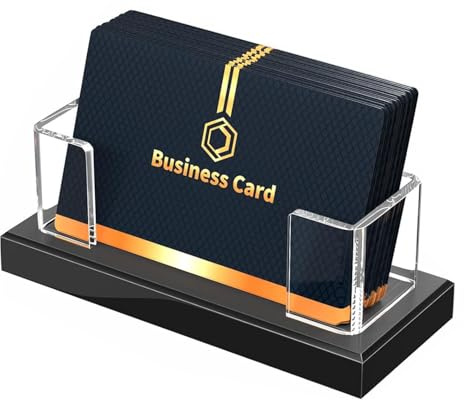 LZYKJGS Portatarjetas de Visita de Escritorio, Plástico Organizador de Tarjetas,Soporte para Tarjetas de Visita, para Oficina, Exposición, Hogar, Restaurante