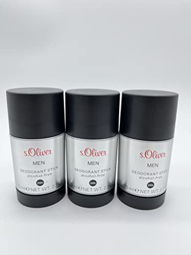s.Oliver MEN Deodorant Stick 3 x 75 ml / 225 ml | 225 ml Gesamtinhalt
