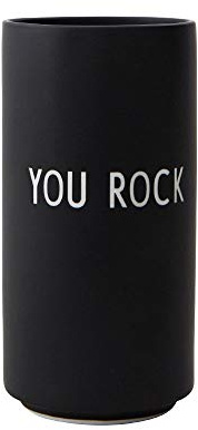 Design Letters Lieblings vase You Rock | Geschenke für sie, ihn, Frauen, männer | skandinavische deko vase für Wohnzimmer, büro deko| Wohnungsdeko für frische Blumen, trockenblumenstrauß