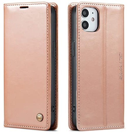 QLTYPRI Compatible with iPhone 12 and iPhone 12 Pro, Vintage Thin Mobile Phone Case with Card Slot, Stand, Leather Flip Case, Protective Case Compatible with iPhone 12 and iPhone 12 Pro (6.1 Inches),