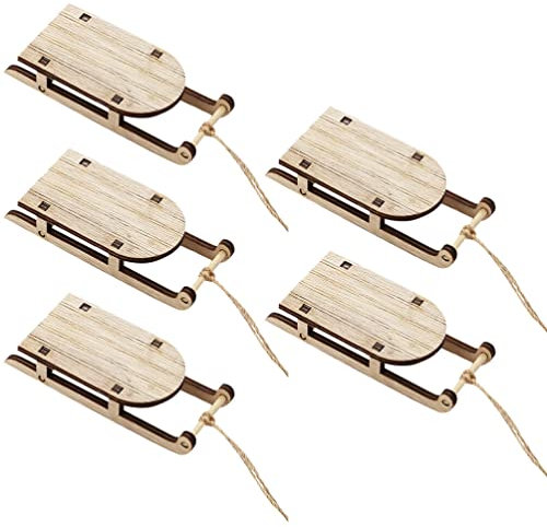 IMIKEYA 5stücke Schneeschlitten Weihnachtsdekoration Für Innenräume Rustikale Party-Dekoration Perfektes Accessoire Für Zuhause Und Büro Für Festliche