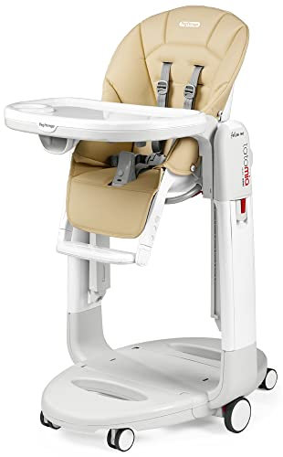 Peg Perego Tatamia follow me - Seggiolone Pappa Neonati Multifunzione, Sdraietta, Dondolo, 6 ruote, Pieghevole per Bambini da 0 a 3 Anni (0-15 kg), Paloma