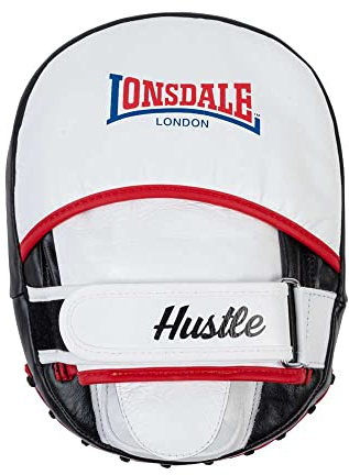 Lonsdale Handpratzen aus Leder Hustle one Size, Black/White/Red