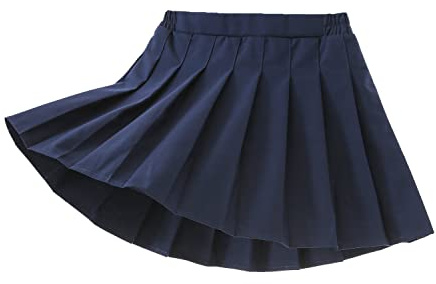 Yealoo Gonna a Pieghe per Uniforme Scolastica Ragazze Bambini, A-Linea, Mini Danza Scooter Vestito con Pantaloncini Interni