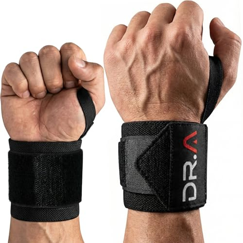 Dr. Arthritis Gym Wrist Wraps (18/45 cm)-Lifting Wrist Straps for Weightlifting-Heavy Duty Gym Straps With Thumb Loops-Wrist Wraps for Working Out Protection & Weight Lifting-For Men & Women