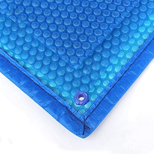 Pool Solarfolie Poolabdeckung Rechteckige Solar-Poolabdeckung Mit Tülle, 400 Μm Dick, Sommer-Solarblasen-Heizdecken, Faltbare Schwimmbadabdeckung, for Oberirdische Pools (Size : 4m x 8m(13ftx26ft))