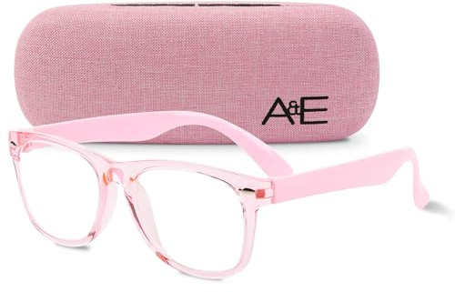 GALVANOX Faux lunettes pour enfants – Lunettes transparentes sans ordonnance, monture TR90 avec verres incassables, rose, enfant