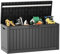 EAST OAK Boîte de Rangement étanche pour Jardin, Balcon, terrasse, Piscine, Rangement de Jouets, Coffre de Jardin, résistant aux intempéries, Protection UV, 227L, Noir