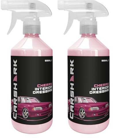 CARSHARK Cherry Interior Dressing 2 x 500ml Spray, Revive and Protect Vehicle's Interior Plastics and Vinyl