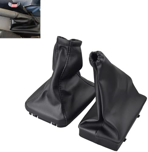 Cakievro Schalthebelmanschette und Handbremsgriffe Für OPEL CORSA C TIGRA B COMBO C Auto Anti-Rutsch Parken Handbremse Manschette und Schaltknauf (2 Stück Schaltknaufabdeckung)