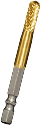 perfk Burr rotante in doppio taglio, intaglio Burr robusti taglio taglio 1/4 pollici gambo esagonale per lucidare la fresatura in legno fai da