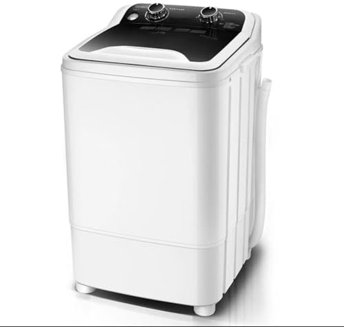 MGHRUEWH Lavadora Portátil, Gran Capacidad, 7,5 Kg, Totalmente Automática, con Protección contra Bacteriosis Y Luz Azul UV, Ideal para Caravanas, Apartamentos Pequeños Y Viajes.