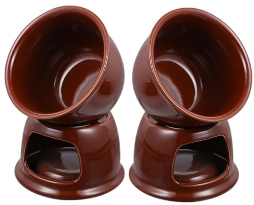 ABOOFAN 2pcs Porcelain Melting Pot Ceramic Fondue Cup for Cheese Chocolate for Date Night Birthday Wedding Everyday Cooking Easy to Clean Fast Melting Design